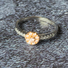 Platinum and 18kt Rose Gold Pink diamond cluster ring - Masterpiece Jewellery Opal & Gems Sydney Australia | Online Shop