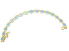 Gold Plated Sterling Silver White Opal bracelet - Masterpiece Jewellery Opal & Gems Sydney Australia | Online Shop