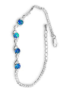 Sterling Silver Opal triplet and crystal bracelet - Masterpiece Jewellery Opal & Gems Sydney Australia | Online Shop