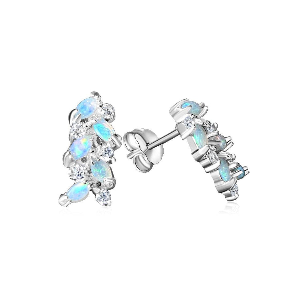 Sterling Silver Opal earrings - Masterpiece Jewellery Opal & Gems Sydney Australia | Online Shop