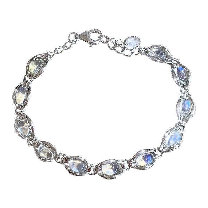 Sterling Silver Moonstone bracelets - Masterpiece Jewellery Opal & Gems Sydney Australia | Online Shop