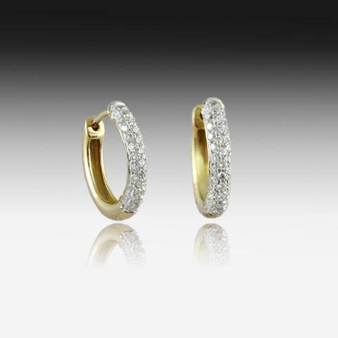 18KT GOLD DIAMOND AND GOLDEN PEARL EARRINGS - Masterpiece Jewellery Opal & Gems Sydney Australia | Online Shop
