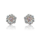 18kt White Gold Pink and White Diamond studs - Masterpiece Jewellery Opal & Gems Sydney Australia | Online Shop