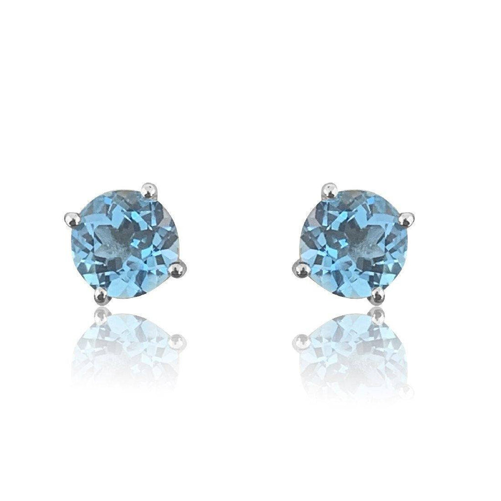 9kt Blue Topaz earring studs - Masterpiece Jewellery Opal & Gems Sydney Australia | Online Shop