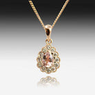 18kt Rose Gold Morganite and Diamond pendant - Masterpiece Jewellery Opal & Gems Sydney Australia | Online Shop