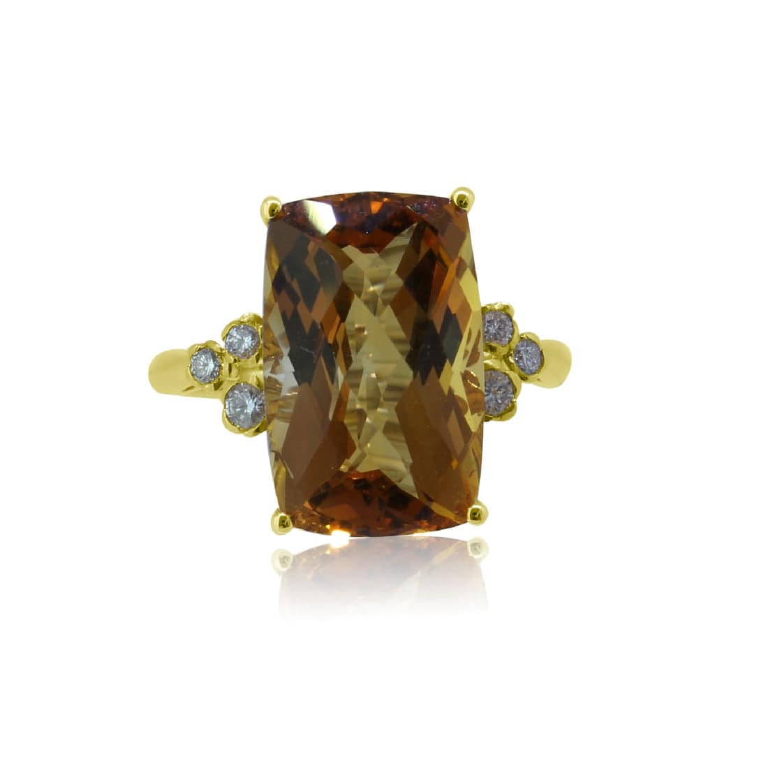 18kt Gold Citrine and Diamond ring - Masterpiece Jewellery Opal & Gems Sydney Australia | Online Shop