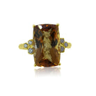 18kt Gold Citrine and Diamond ring - Masterpiece Jewellery Opal & Gems Sydney Australia | Online Shop