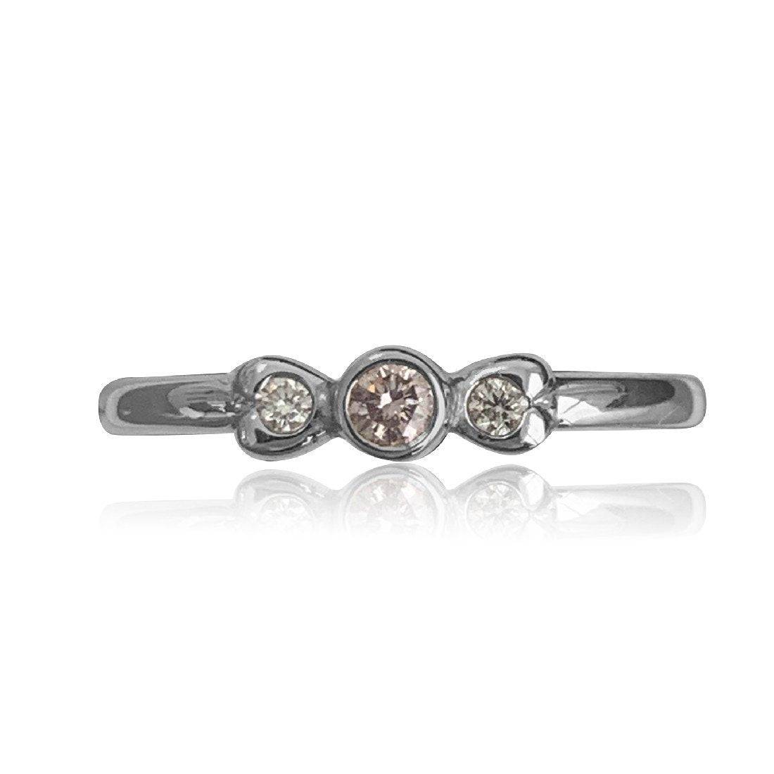 18kt Gold Pink and White diamond ring - Masterpiece Jewellery Opal & Gems Sydney Australia | Online Shop