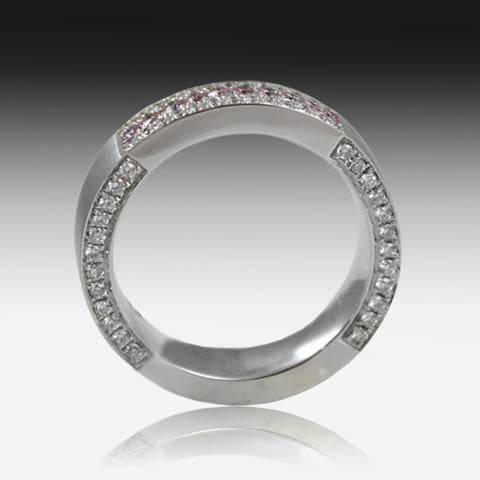 18kt Pink and White Diamond band 0.60ct - Masterpiece Jewellery Opal & Gems Sydney Australia | Online Shop
