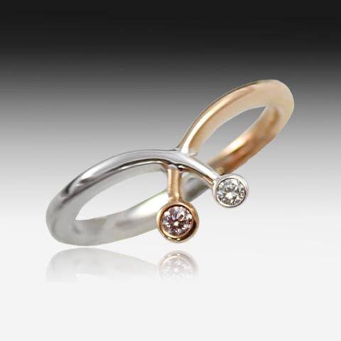 18kt Pink and White Diamond ring - Masterpiece Jewellery Opal & Gems Sydney Australia | Online Shop
