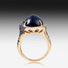 18kt Rose Gold Tanzanite, Sapphire and Diamond ring - Masterpiece Jewellery Opal & Gems Sydney Australia | Online Shop