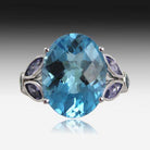 18KT WHITE GOLD BLUE TOPAZ AND TANZANITE RING - Masterpiece Jewellery Opal & Gems Sydney Australia | Online Shop