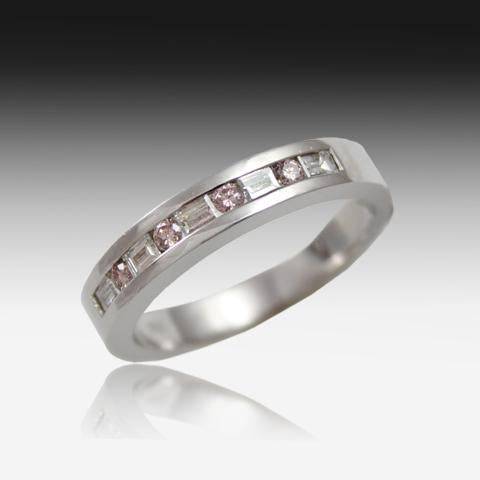 18kt White Gold eternity band with Pink and White Diamonds - Masterpiece Jewellery Opal & Gems Sydney Australia | Online Shop