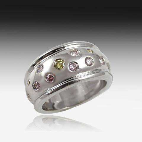 18KT WHITE GOLD RING PINK DIAMOND - Masterpiece Jewellery Opal & Gems Sydney Australia | Online Shop