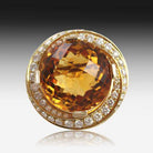 18kt Yellow Gold Citrine and Diamond ring - Masterpiece Jewellery Opal & Gems Sydney Australia | Online Shop