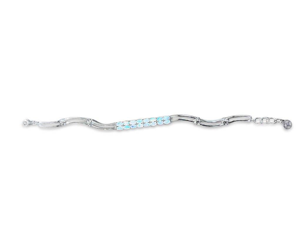 Australian Crystal Opal bracelet set in Sterling Silver - Masterpiece Jewellery Opal & Gems Sydney Australia | Online Shop
