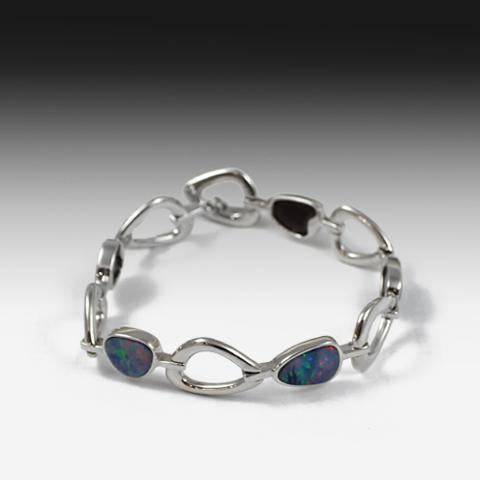 Silver Opal bracelet - Masterpiece Jewellery Opal & Gems Sydney Australia | Online Shop