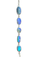 Sterling Silver Black Opal bracelet - Masterpiece Jewellery Opal & Gems Sydney Australia | Online Shop