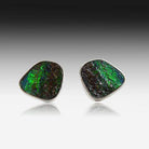 Sterling Silver Boulder Opal cufflinks - Masterpiece Jewellery Opal & Gems Sydney Australia | Online Shop