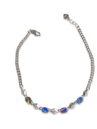 Sterling Sliver Gold plated Bracelet with 4 Australian opal triplet - Masterpiece Jewellery Opal & Gems Sydney Australia | Online Shop