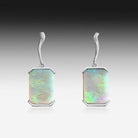 14KT White Gold Opal earrings - Masterpiece Jewellery Opal & Gems Sydney Australia | Online Shop