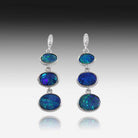 14KT WHITE GOLD OPAL EARRINGS - Masterpiece Jewellery Opal & Gems Sydney Australia | Online Shop