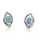 14kt White Gold Opal earrings - Masterpiece Jewellery Opal & Gems Sydney Australia | Online Shop