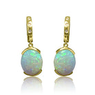 14kt Yellow Gold White Opal earrings - Masterpiece Jewellery Opal & Gems Sydney Australia | Online Shop