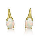 18kt Yellow Gold Shepard Hook White Opal earrings - Masterpiece Jewellery Opal & Gems Sydney Australia | Online Shop