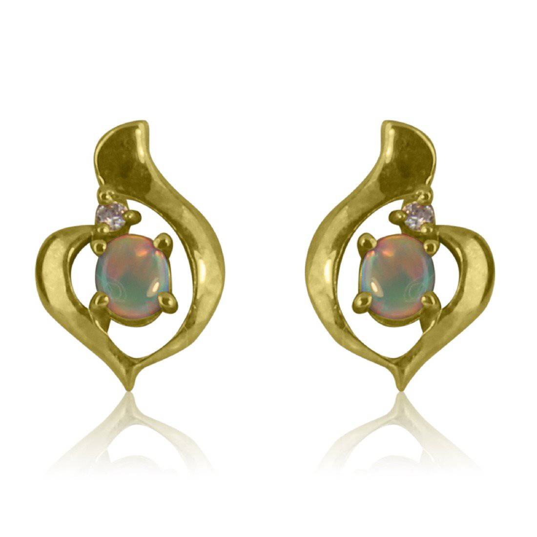 9KT GOLD BLACK OPAL STUDS - Masterpiece Jewellery Opal & Gems Sydney Australia | Online Shop