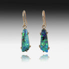 9kt Yellow Gold Boulder Opal earrings - Masterpiece Jewellery Opal & Gems Sydney Australia | Online Shop