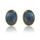 9kt Yellow Gold large Opal studs - Masterpiece Jewellery Opal & Gems Sydney Australia | Online Shop