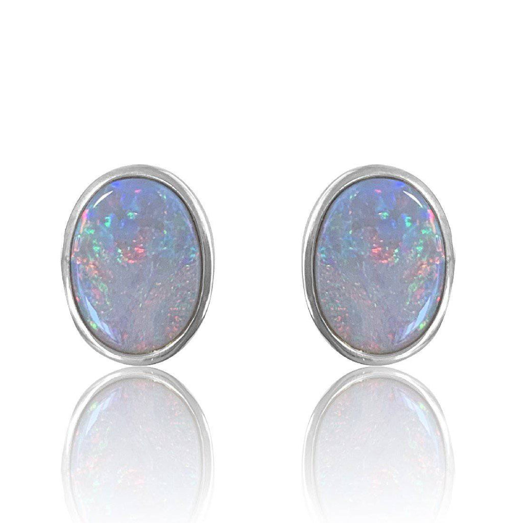 9kt Yellow Gold Opal studs - Masterpiece Jewellery Opal & Gems Sydney Australia | Online Shop