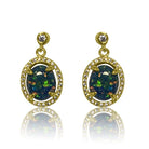 Silver Gold Plated Opal Triplet earrings - Masterpiece Jewellery Opal & Gems Sydney Australia | Online Shop