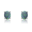 Sterling Silver 1.75ct Black Opal earrings - Masterpiece Jewellery Opal & Gems Sydney Australia | Online Shop
