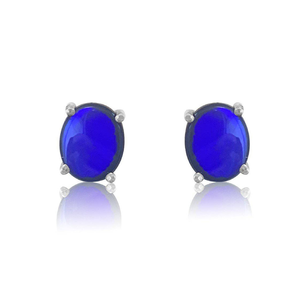 Sterling Silver Black Opal earrings - Masterpiece Jewellery Opal & Gems Sydney Australia | Online Shop