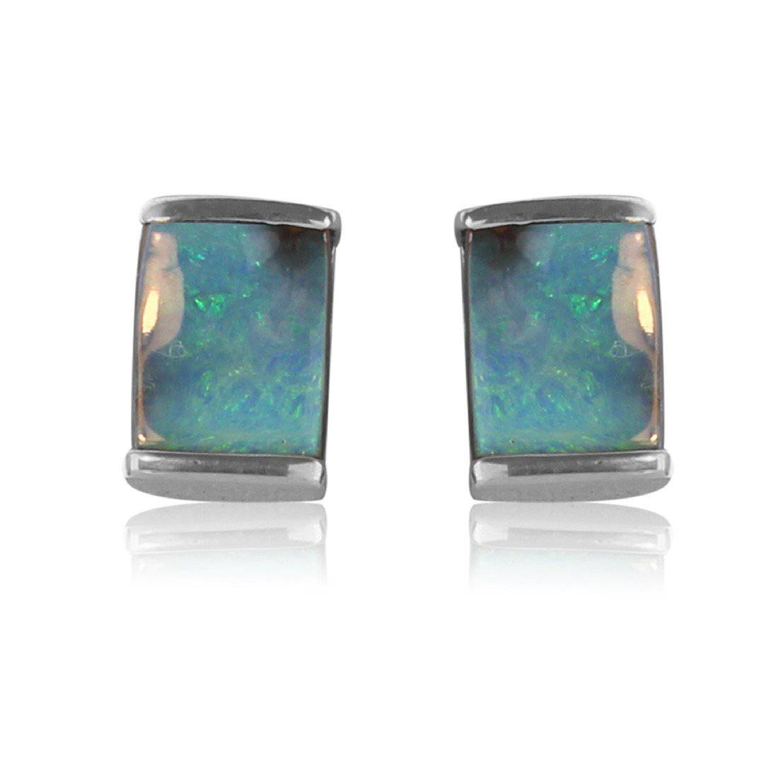 Sterling Silver Boulder Opal earrings - Masterpiece Jewellery Opal & Gems Sydney Australia | Online Shop