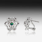 STERLING SILVER FLORAL OPAL EARRINGS - Masterpiece Jewellery Opal & Gems Sydney Australia | Online Shop
