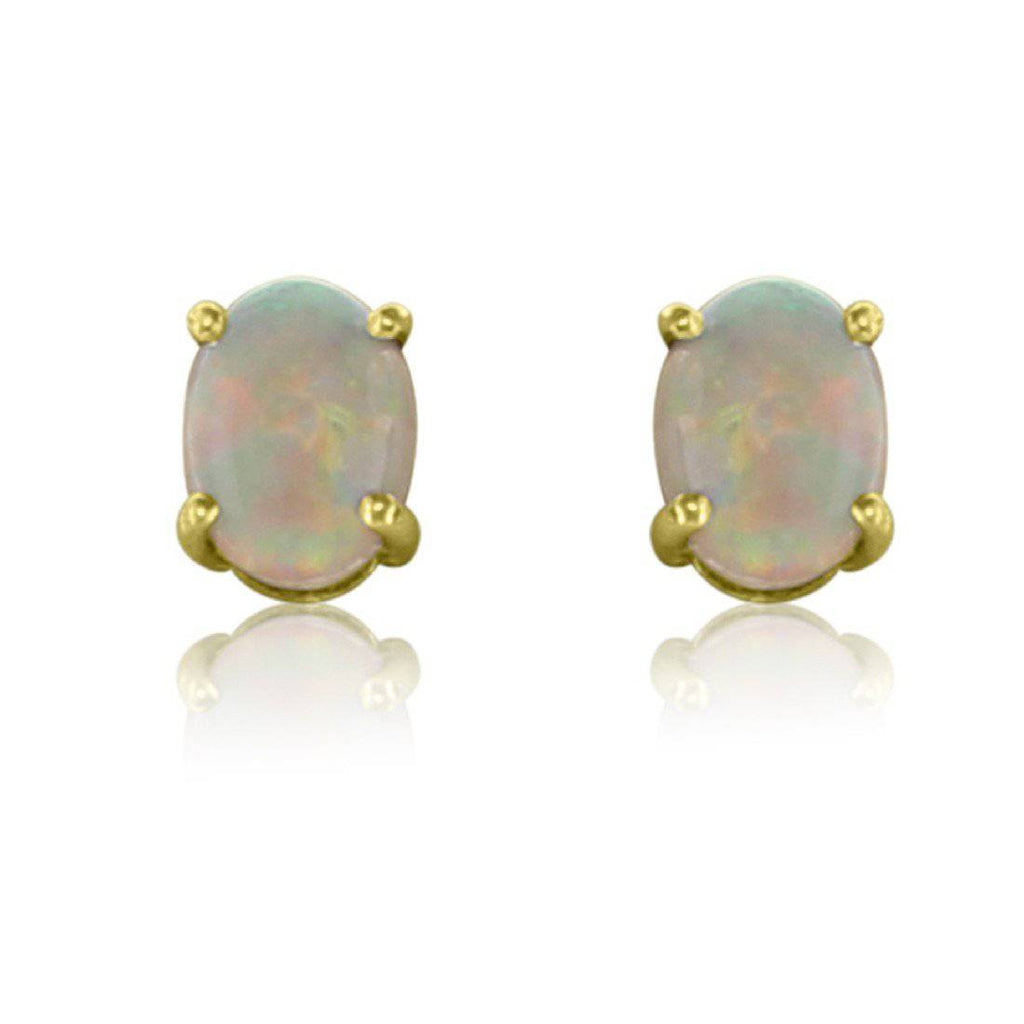 Sterling Silver Gold plated Opal studs - Masterpiece Jewellery Opal & Gems Sydney Australia | Online Shop