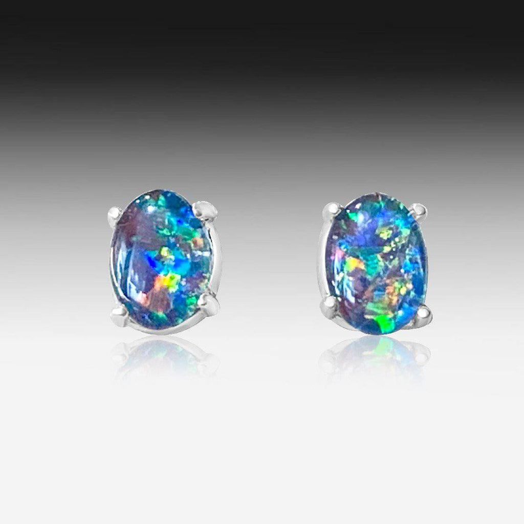 STERLING SILVER OPAL EARRINGS - Masterpiece Jewellery Opal & Gems Sydney Australia | Online Shop