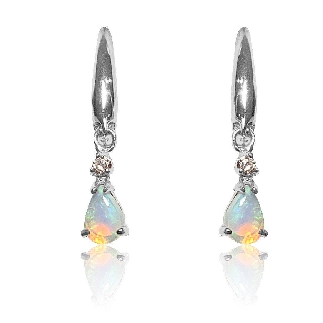 Sterling SIlver Opal earrings - Masterpiece Jewellery Opal & Gems Sydney Australia | Online Shop