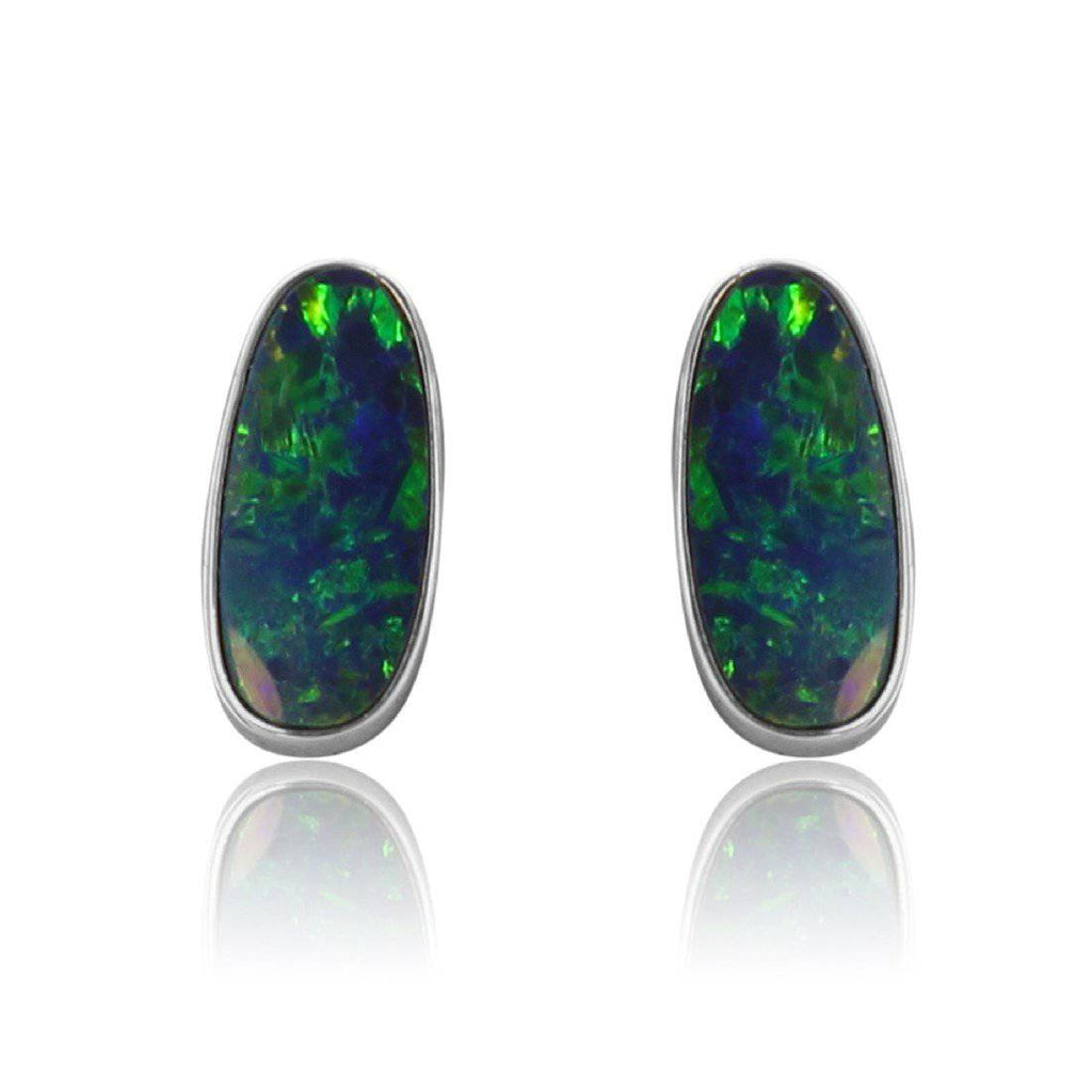 Sterling Silver Opal earrings - Masterpiece Jewellery Opal & Gems Sydney Australia | Online Shop