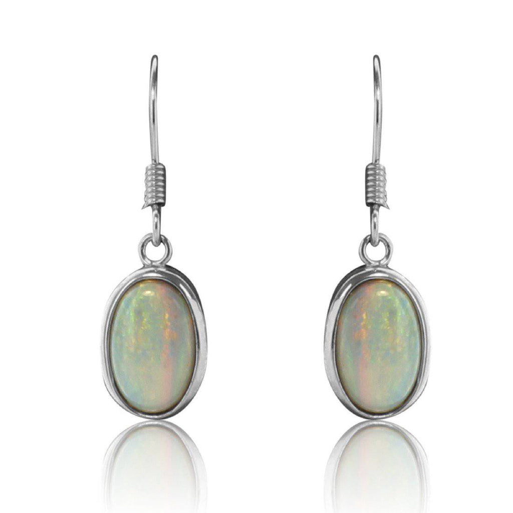 Sterling Silver Opal earrings - Masterpiece Jewellery Opal & Gems Sydney Australia | Online Shop