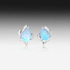 Sterling Silver Tear drop Opal studs - Masterpiece Jewellery Opal & Gems Sydney Australia | Online Shop