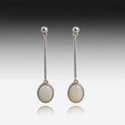 Sterling Silver White Opal earrings - Masterpiece Jewellery Opal & Gems Sydney Australia | Online Shop