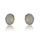 Sterling Silver White Opal studs - Masterpiece Jewellery Opal & Gems Sydney Australia | Online Shop