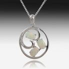 14kt White Gold Opal pendant - Masterpiece Jewellery Opal & Gems Sydney Australia | Online Shop
