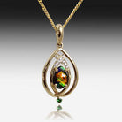 14kt Yellow Gold Boulder Opal and Diamond pendant - Masterpiece Jewellery Opal & Gems Sydney Australia | Online Shop