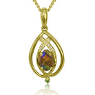 14kt Yellow Gold Boulder Opal and Diamond pendant - Masterpiece Jewellery Opal & Gems Sydney Australia | Online Shop
