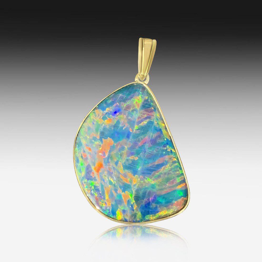 14kt Yellow Gold Opal pendant - Masterpiece Jewellery Opal & Gems Sydney Australia | Online Shop